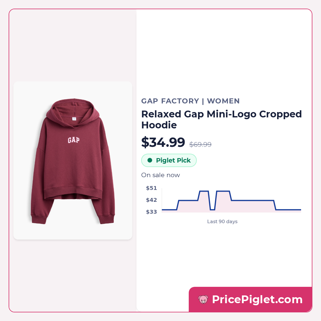 Relaxed Gap Mini-Logo Cropped Hoodie