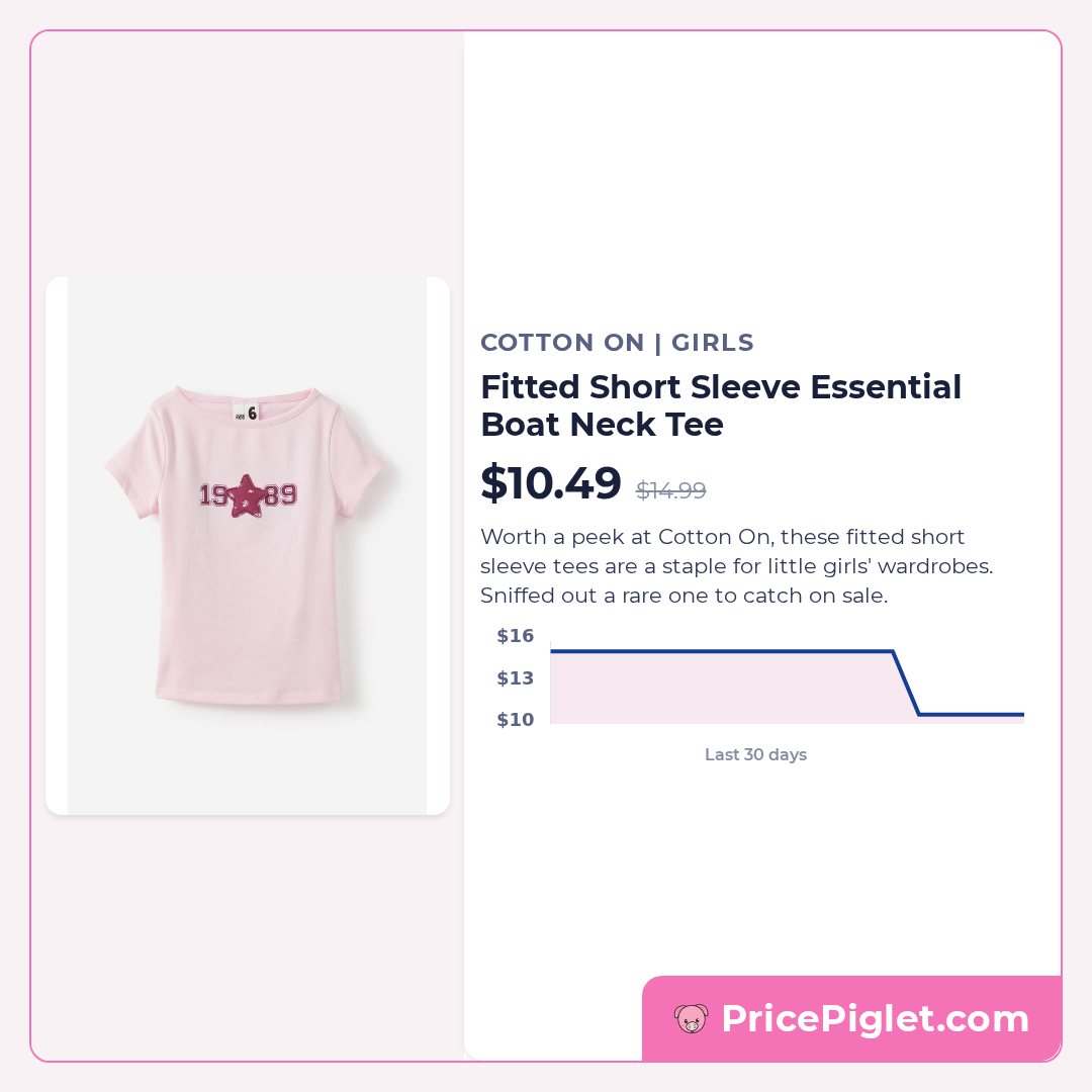 Fitted Short Sleeve Essential Boat Neck Tee