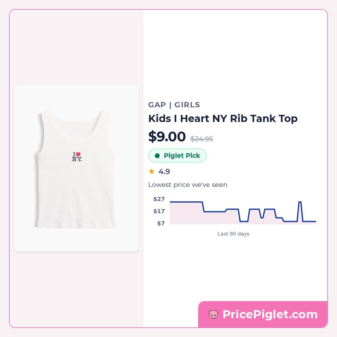 Kids I Heart NY Rib Tank Top