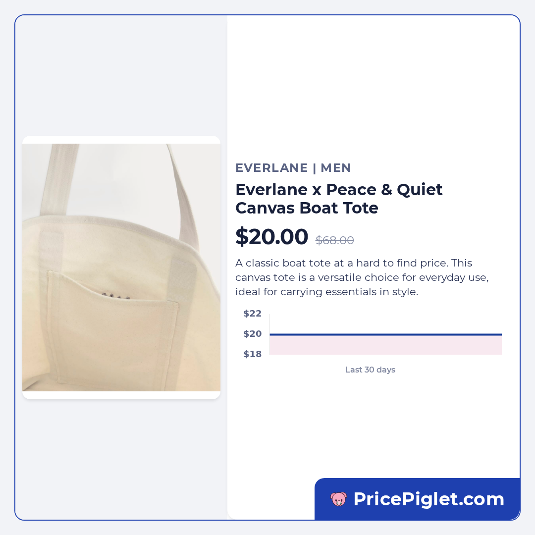 Everlane x Peace & Quiet Canvas Boat Tote