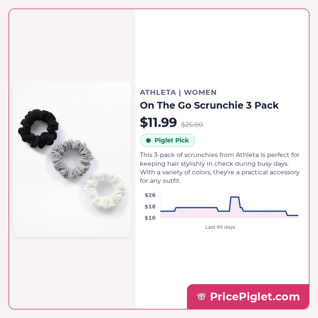 On The Go Scrunchie 3 Pack