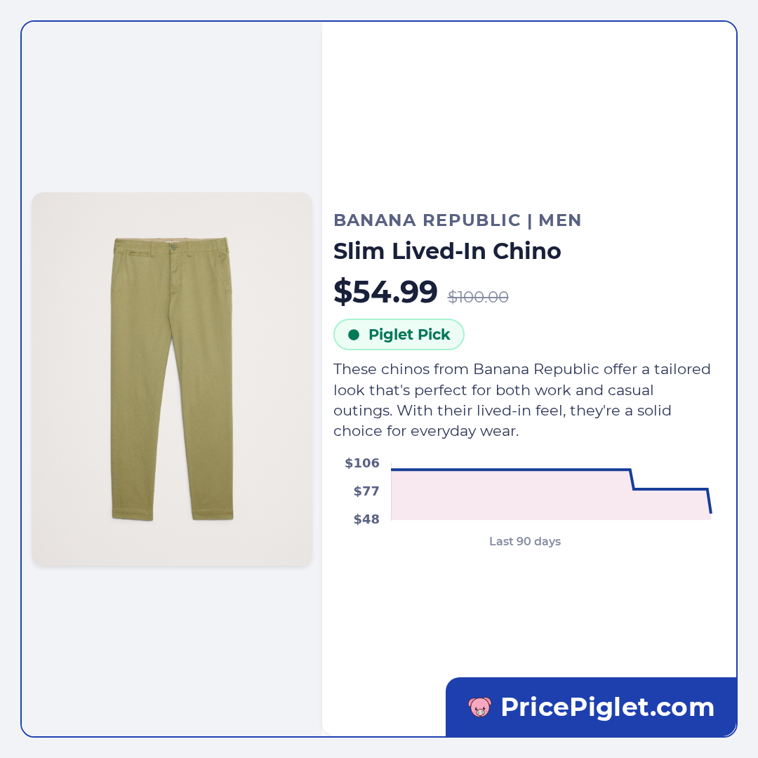 Slim Lived-In Chino