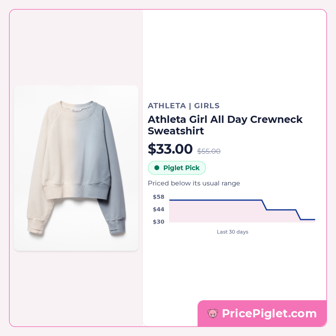Athleta Girl All Day Crewneck Sweatshirt