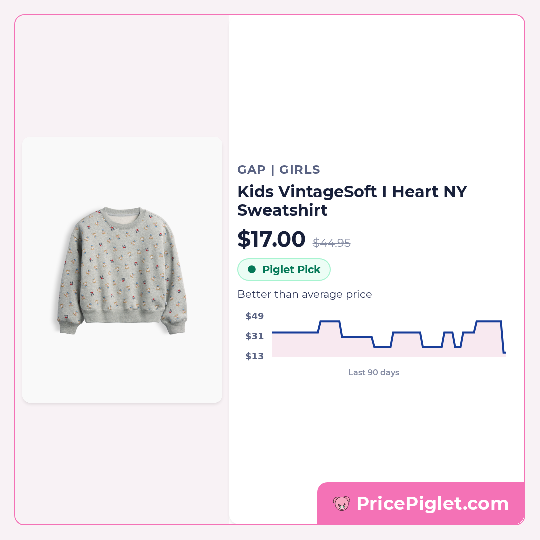 Kids VintageSoft I Heart NY Sweatshirt