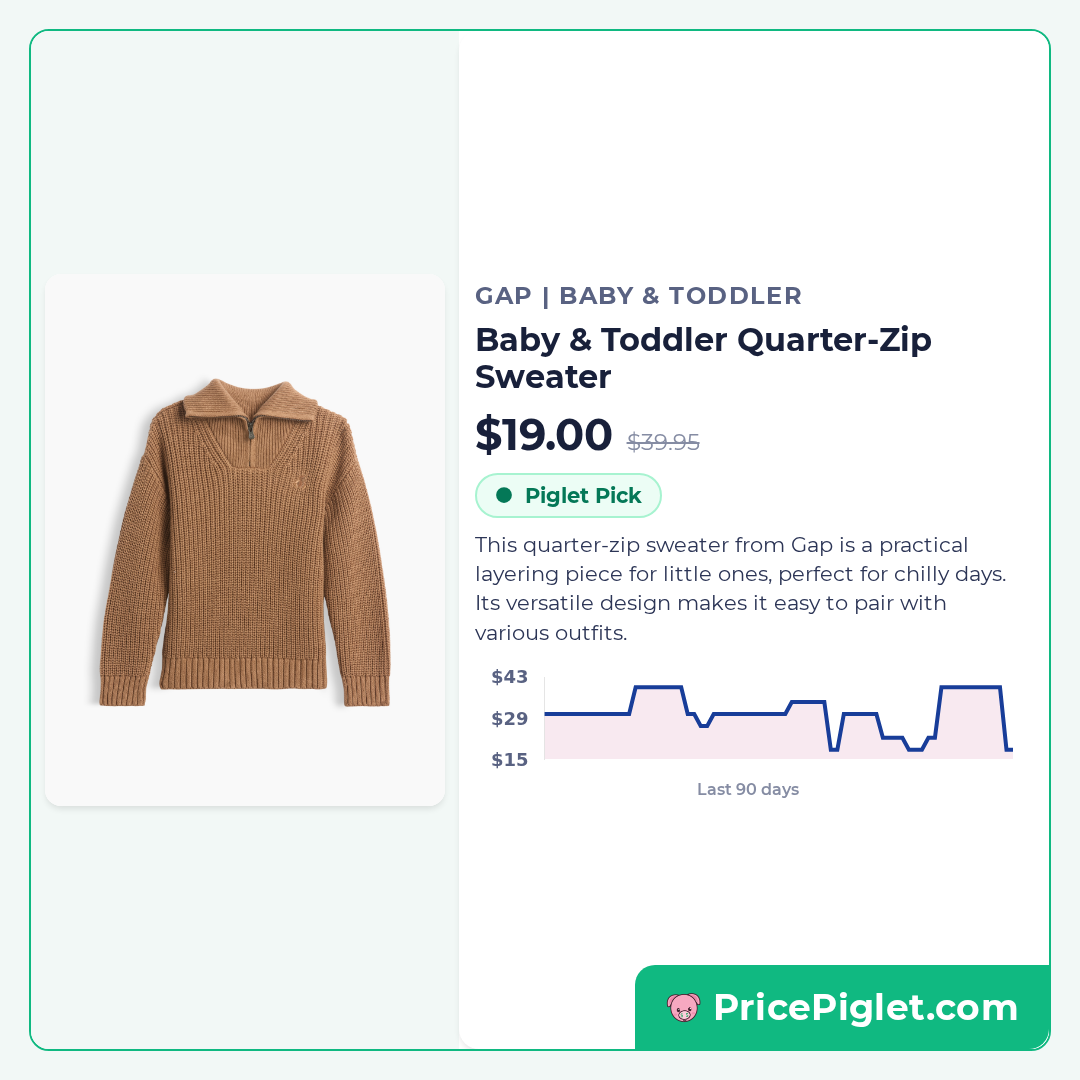 Baby & Toddler Quarter-Zip Sweater