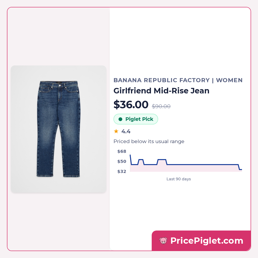 Girlfriend Mid-Rise Jean