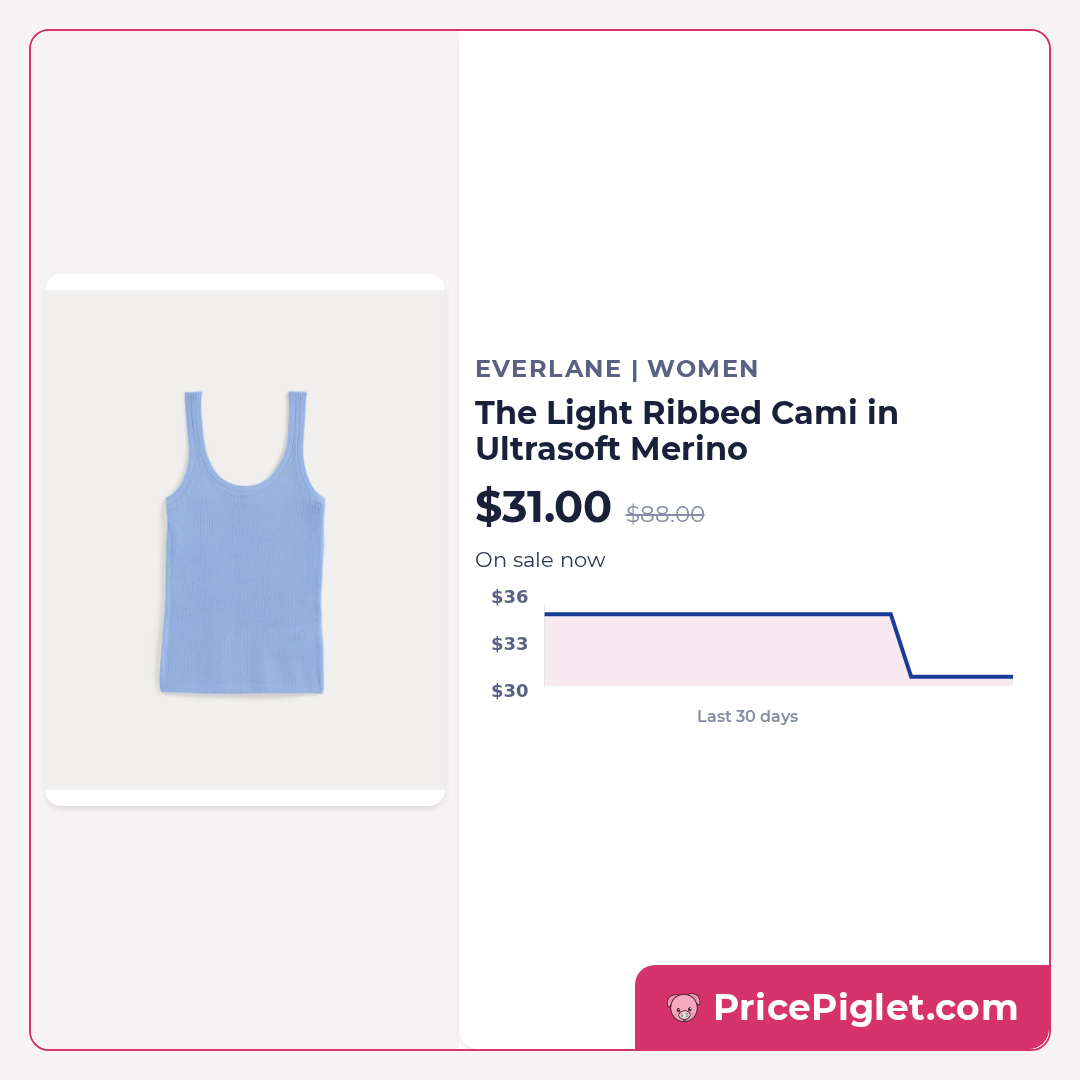 The Light Ribbed Cami in Ultrasoft Merino
