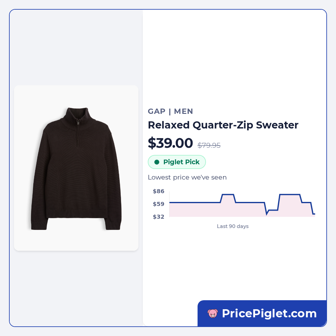 Relaxed Quarter-Zip Sweater