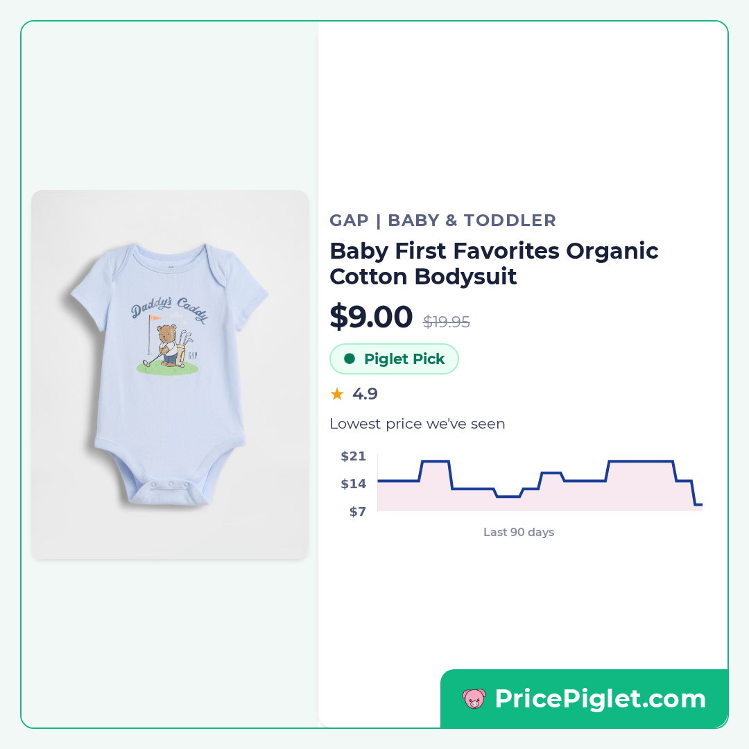 Baby First Favorites Organic Cotton Bodysuit