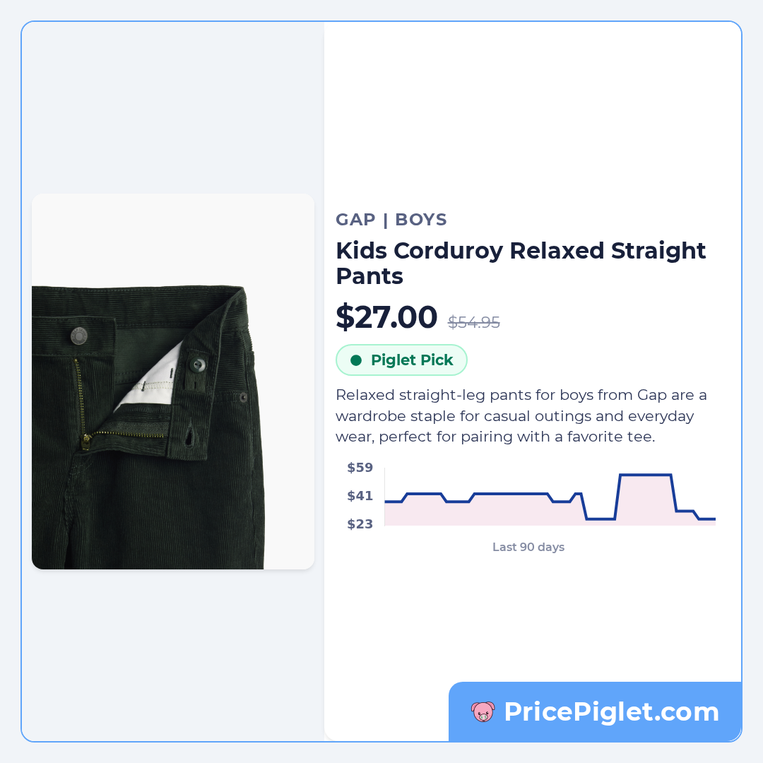 Kids Corduroy Relaxed Straight Pants