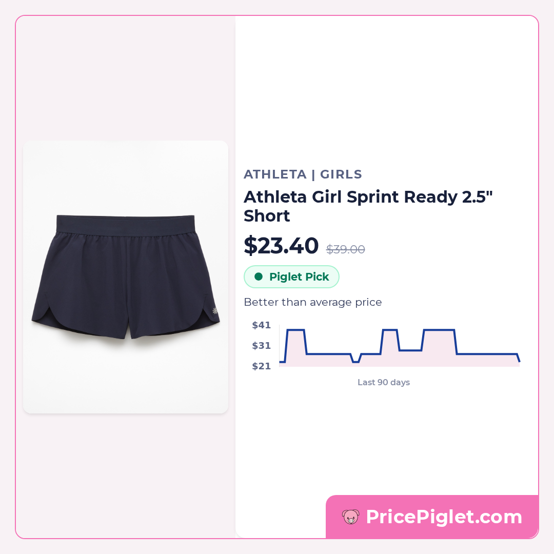 Athleta Girl Sprint Ready 2.5" Short