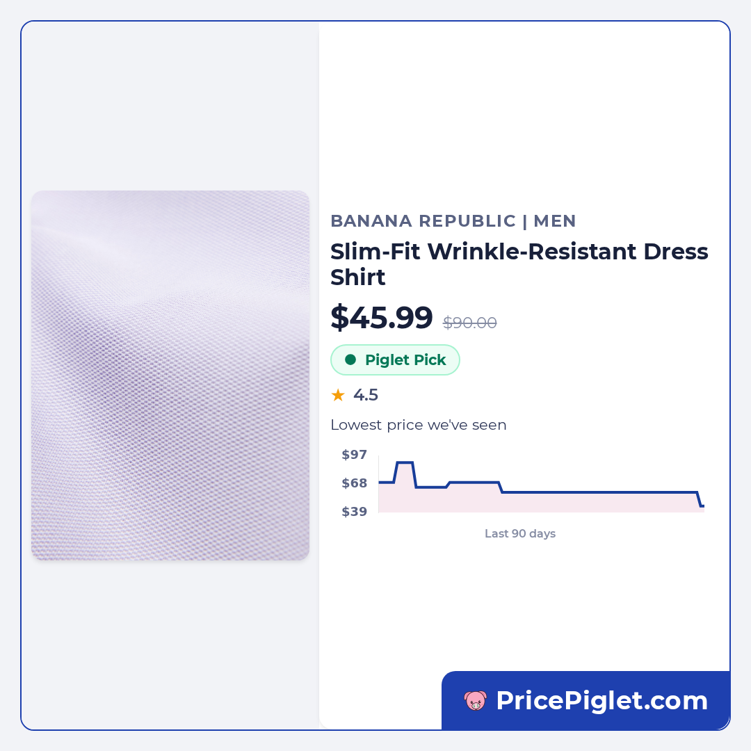 Slim-Fit Wrinkle-Resistant Dress Shirt