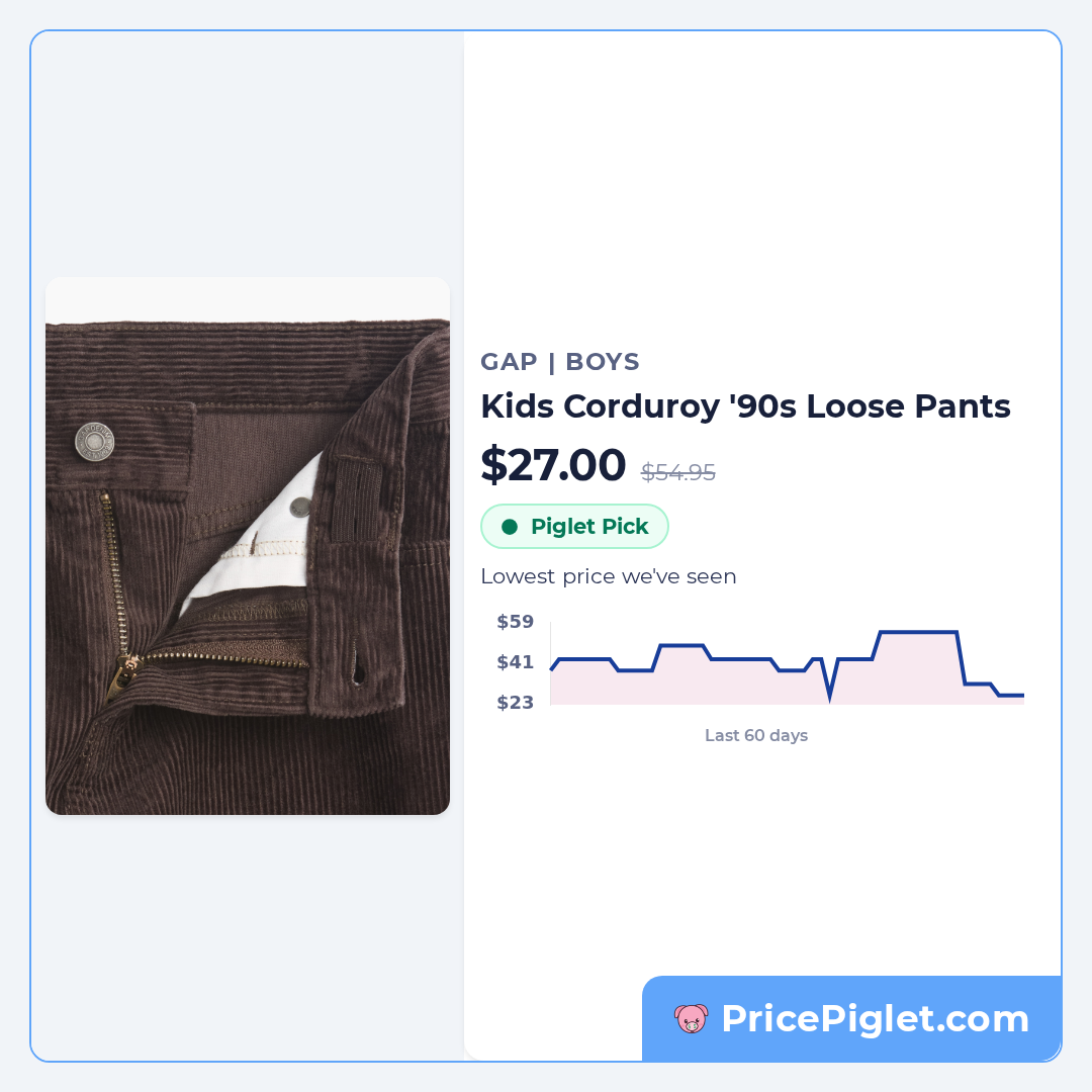 Kids Corduroy '90s Loose Pants