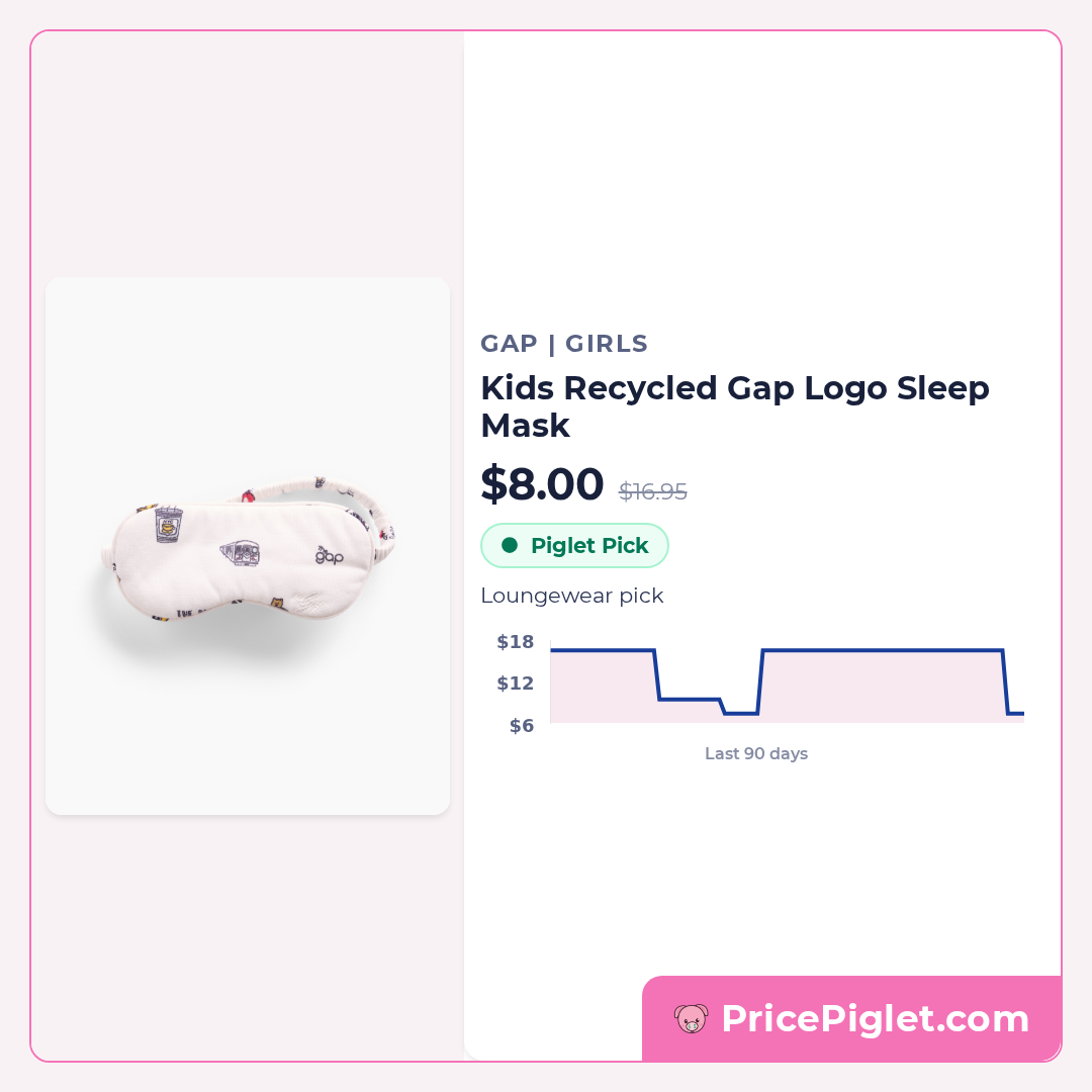Kids Recycled Gap Logo Sleep Mask