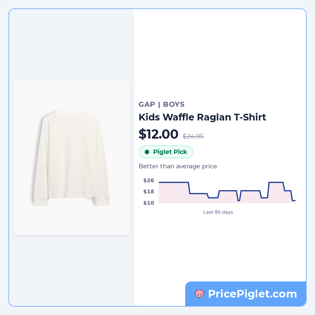 Kids Waffle Raglan T-Shirt