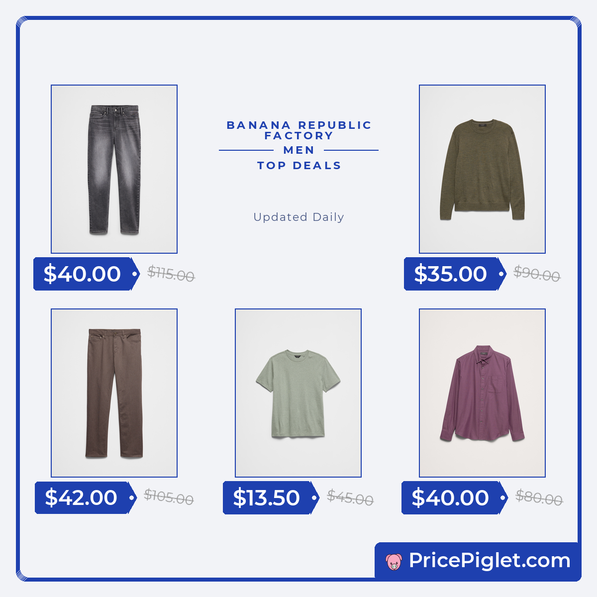 Banana Republic Factory Men's Picks from the Sale Today
