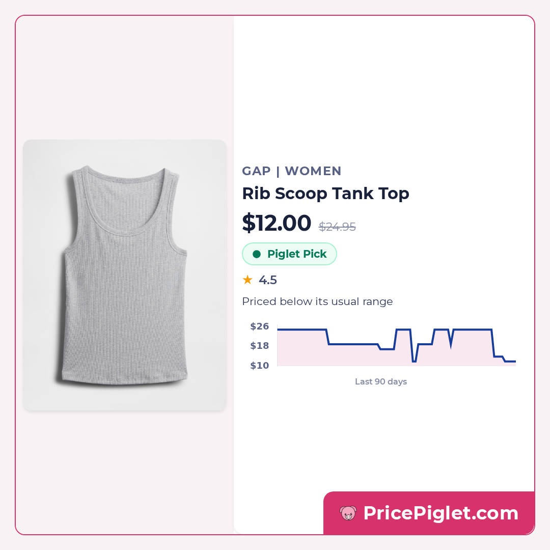 Rib Scoop Tank Top